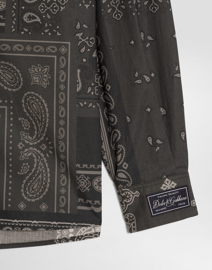 Dolce & Gabbana Bandana-print poplin shirt Dolce & Gabbana Bandana-print poplin shirt L45S04HS5VW