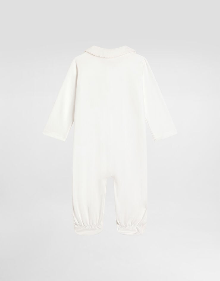 Dolce & Gabbana 3-piece gift set in interlock and linen with embroidery Multicolor L2JO5AG7PTG