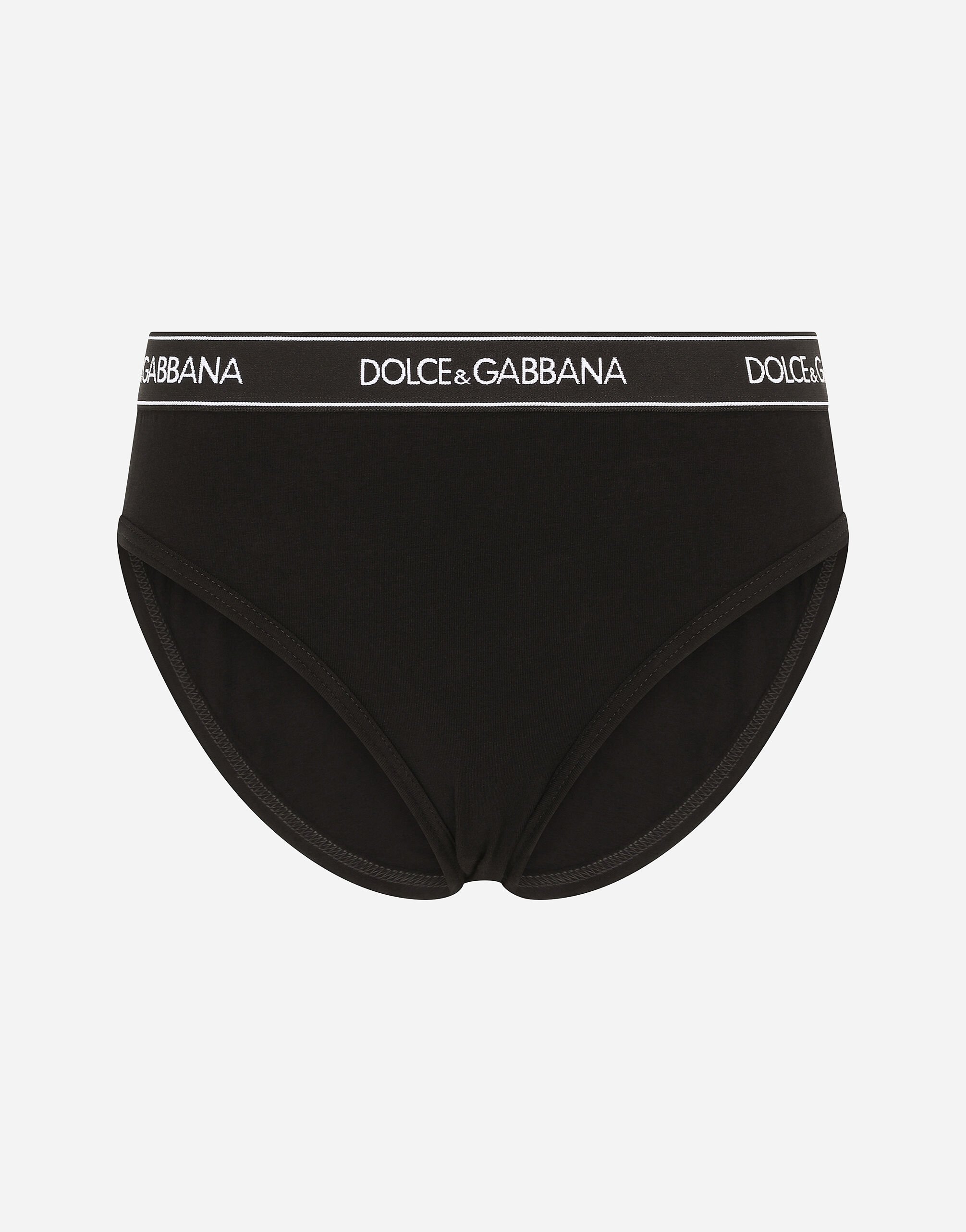 Jersey briefs with branded elastic en Negro de Mujer Dolce Gabbana