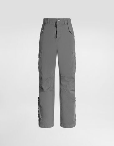Dolce & Gabbana Cotton cargo trousers Grey GVL7HTG8NT5