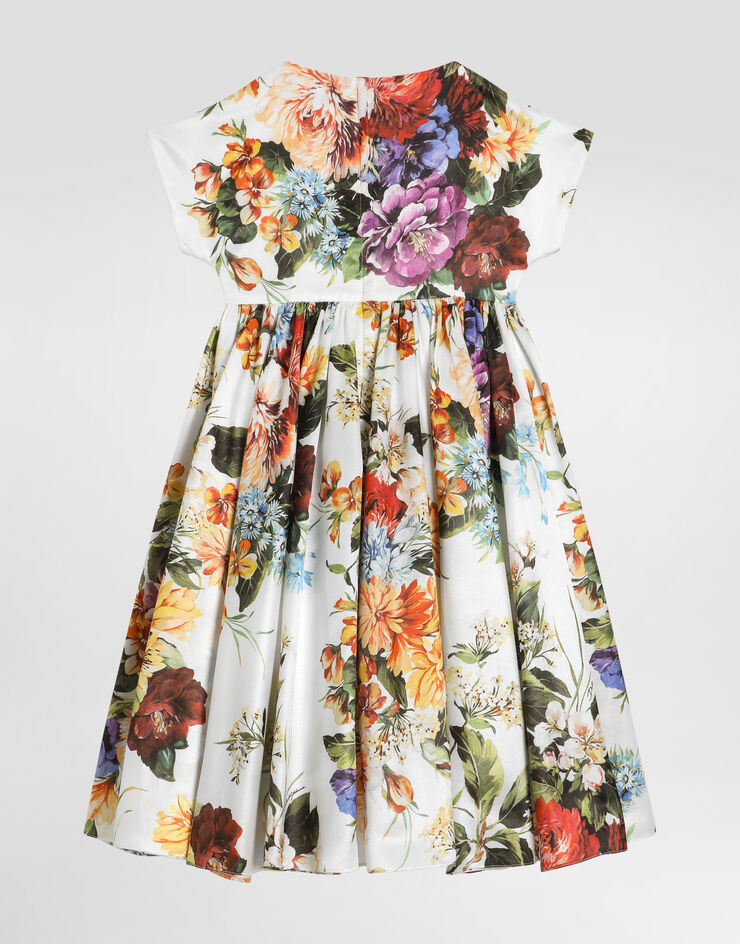 Dolce & Gabbana 花卉印花欧根纱短袖连衣裙 版画 L54DI6FSTBS