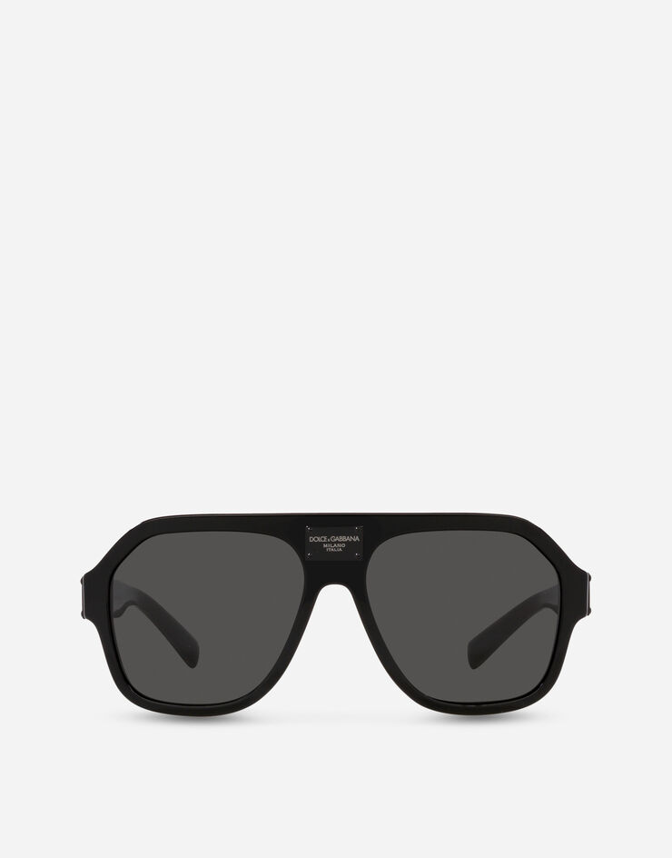 Dolce & Gabbana DG Plaque Sunglasses Black VG443DVP187