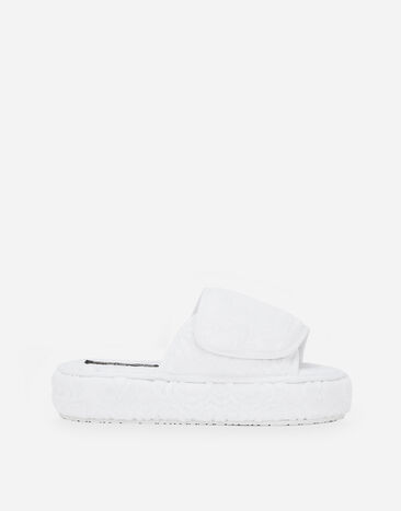 Dolce & Gabbana Terry Cotton Plateau Slippers Multicolor TCF011TCAGM
