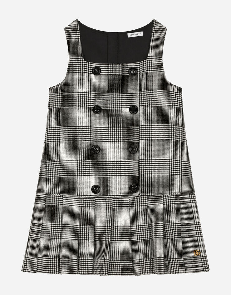 Dolce & Gabbana Abito in lana principe di galles Multicolore L53DV8FQ2N2