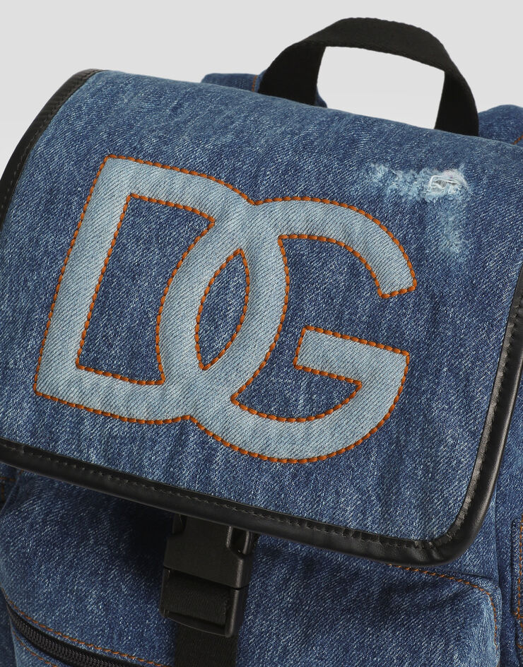 Dolce & Gabbana Mochila vaquera con logotipo DG Multicolor EM0100AD706