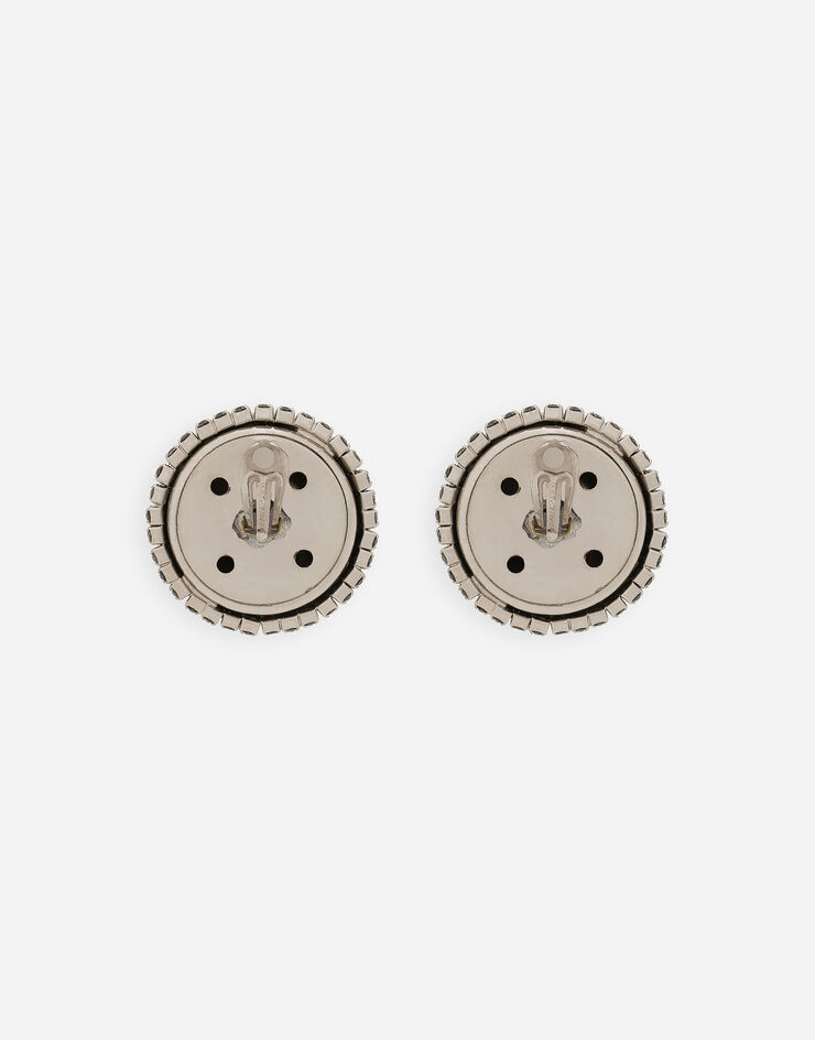 Dolce & Gabbana Boucles d’oreilles demi-sphériques en strass Argent WEQ2B3W1111