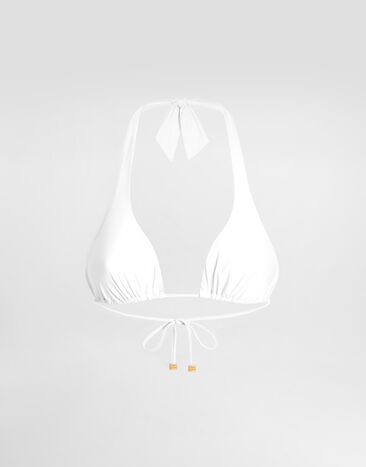 Dolce & Gabbana Padded triangle bikini top White O1A01JONO12