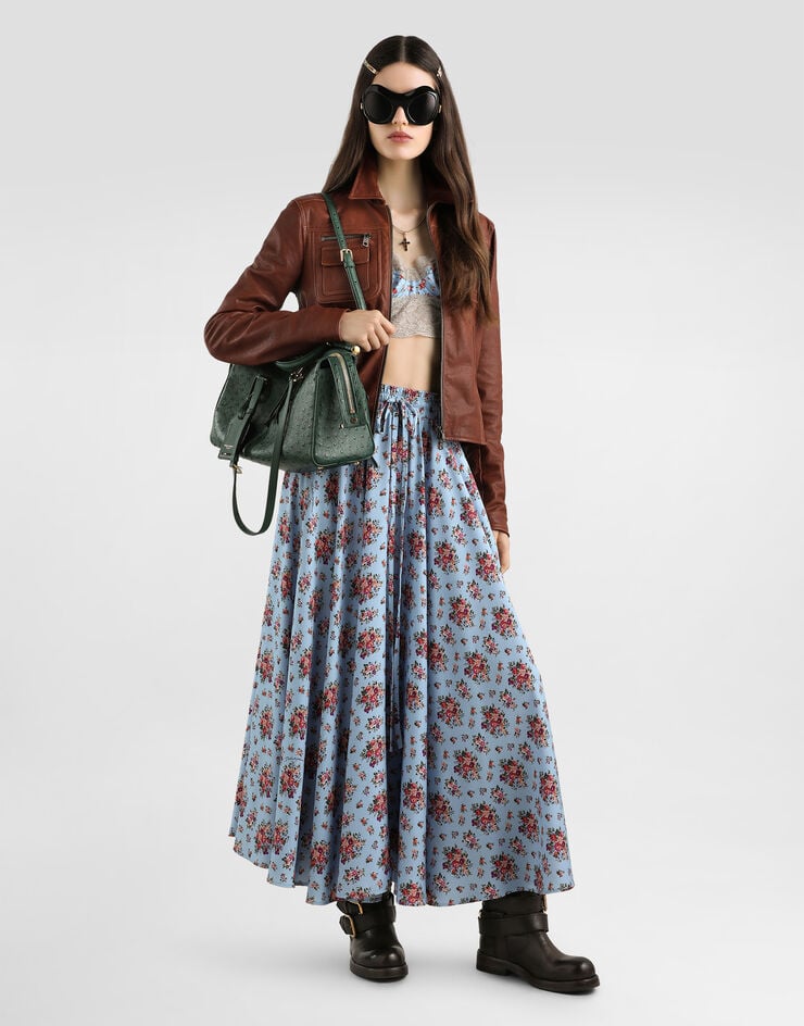 Dolce & Gabbana Vegetable nappa leather jacket Brown F9U06LHULZQ