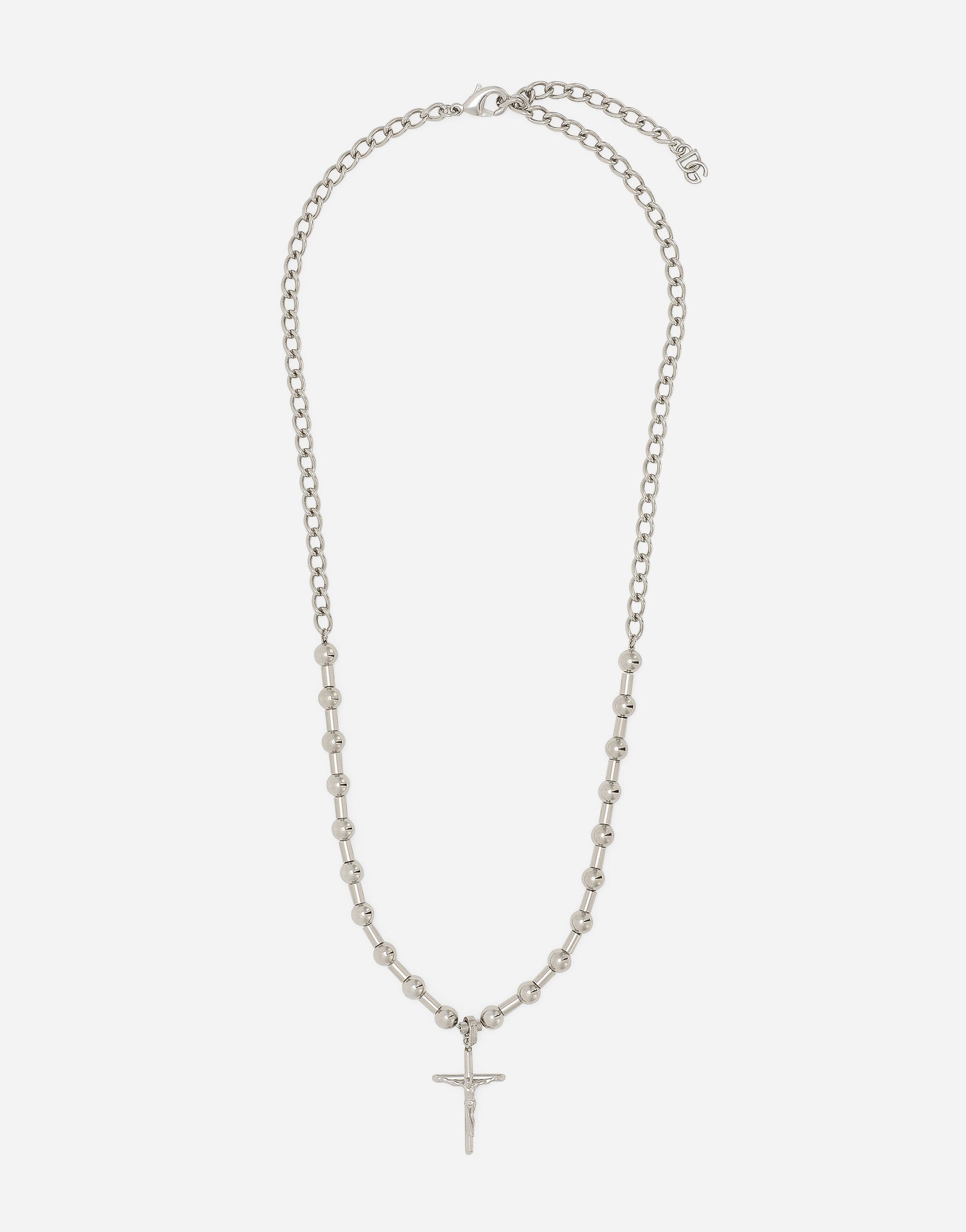 Dolce&Gabbana Sphere necklace with “DNA” cross Silver WBP1T2W1111