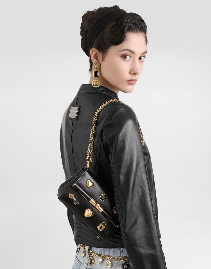 Dolce & Gabbana City Bag Mini Marlene aus gekrispeltem Kalbsleder Mehrfarbig BB7766AG680