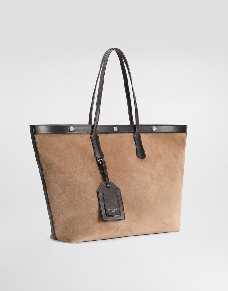 Dolce & Gabbana Atene split calfskin and leather shopping bag Multicolor BM7806AG069