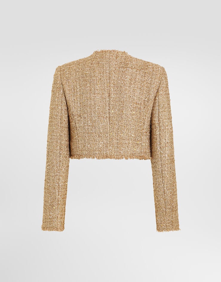 Dolce & Gabbana Lamé tweed jacket Gold F27KBZHUMXR