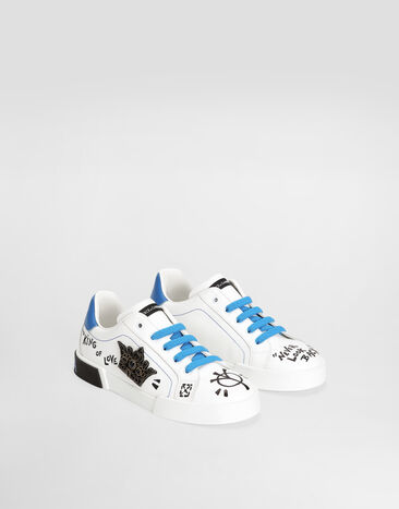 Dolce & Gabbana Zapatilla Portofino Light en napa de piel de becerro Multicolor DA0702A0219