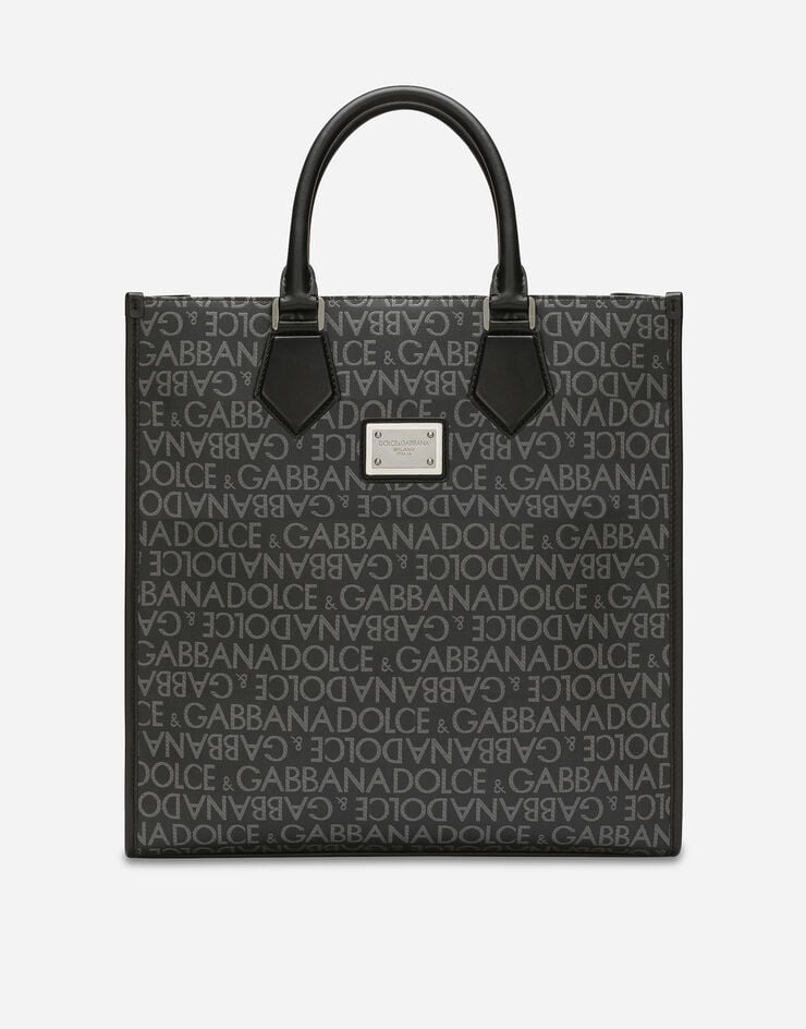 Dolce & Gabbana حقيبة تسوق جاكار مطلية متوسطة يضعط BM2273AJ705