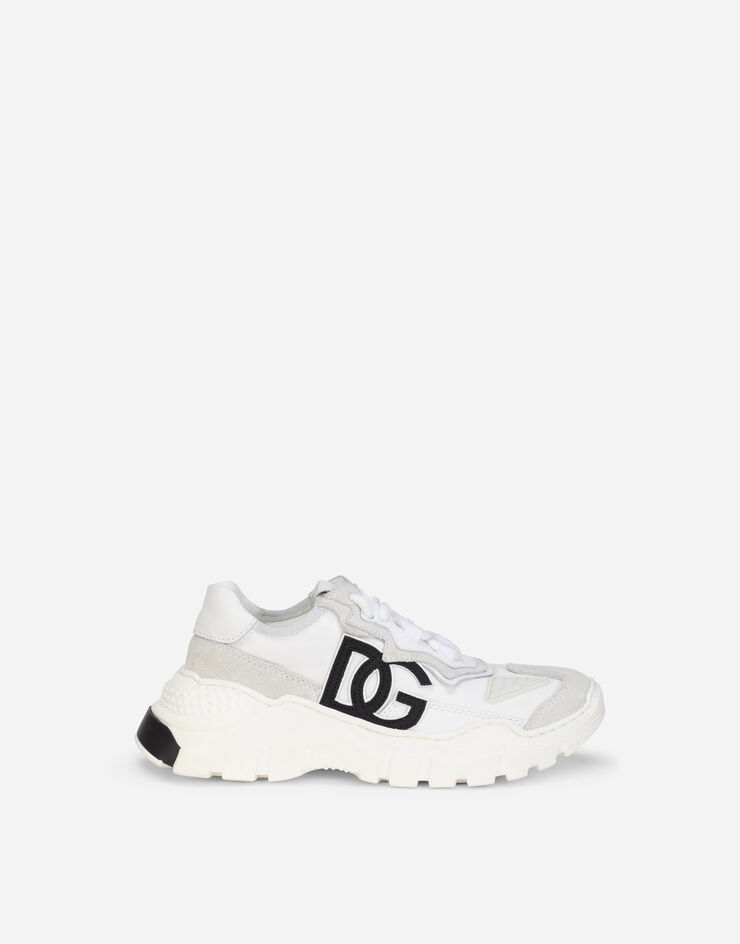 Dolce & Gabbana Sneaker daymaster in nylon e pelle logo DG Bianco D11053AQ040