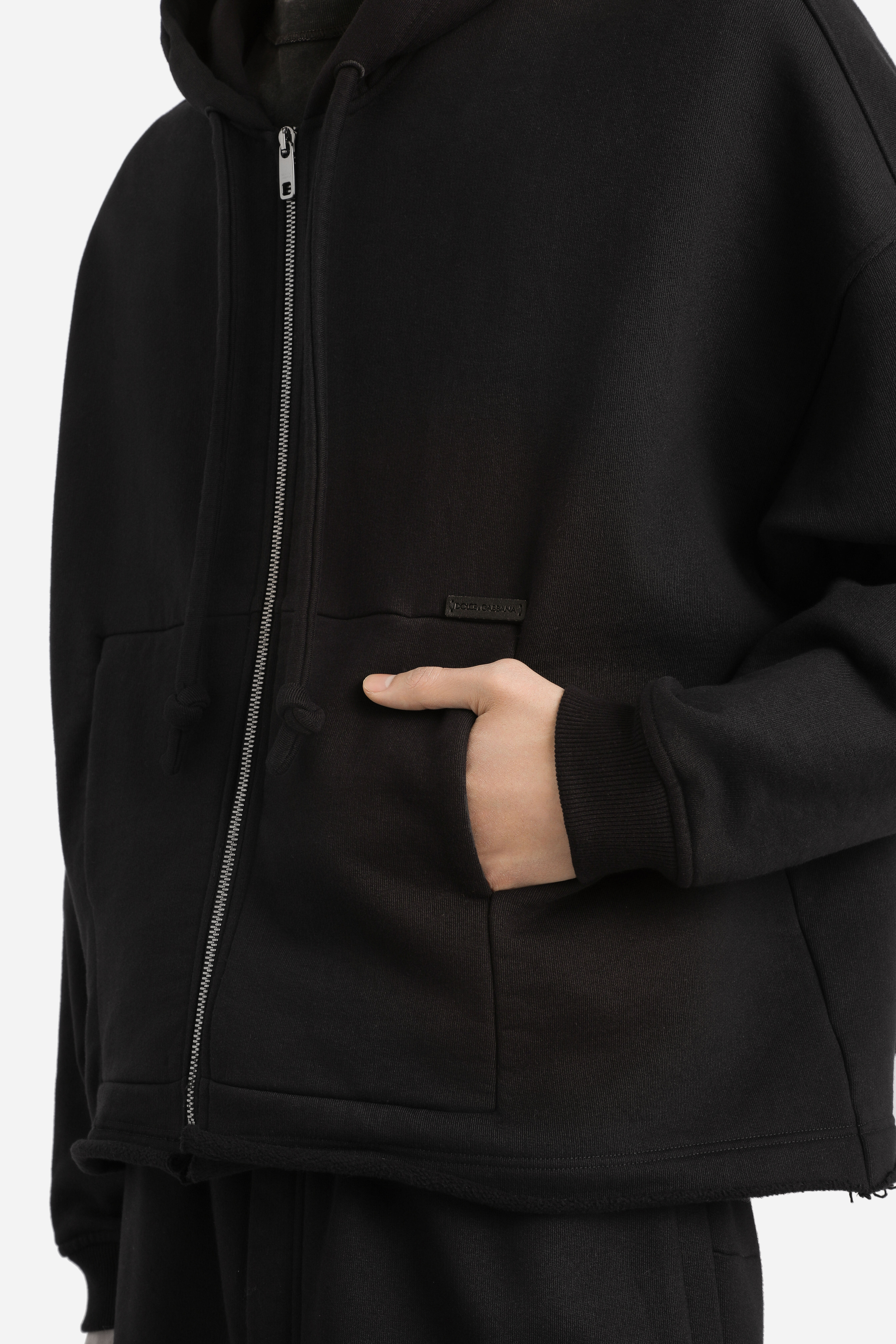 Dolce & Gabbana ブラック ジップアップパーカー Dolce & Gabbana ドルチェ＆ガッバーナ ジップアップパーカー - FARFETCH