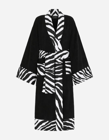 Dolce & Gabbana Cotton Terry Bathrobe Mehrfarbig TCF009TCAGM