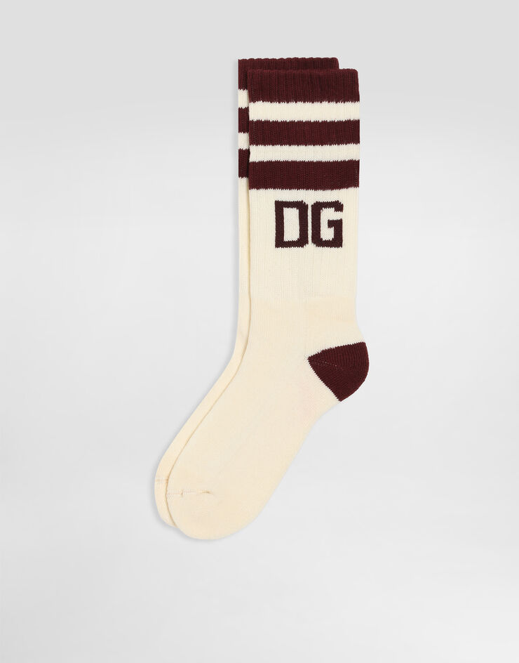 Dolce & Gabbana Short ribbed cotton socks Dolce & Gabbana Short ribbed cotton socks Multicolor GXS80TJBCID