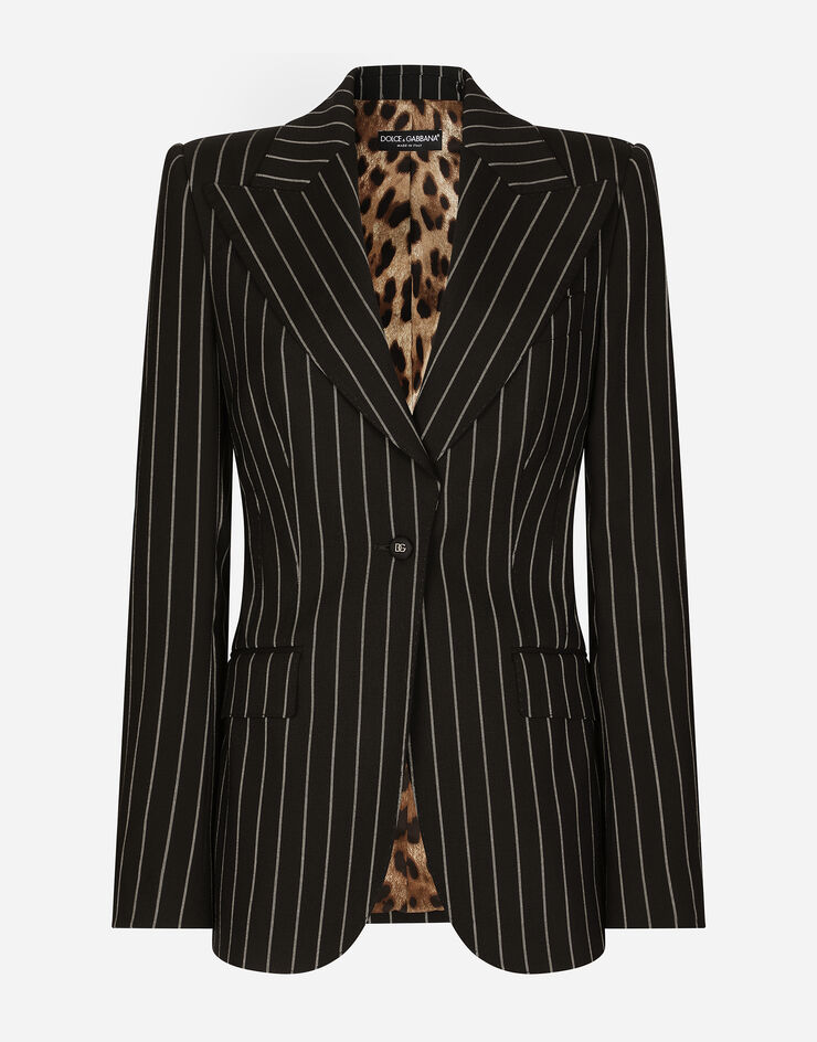 Dolce & Gabbana Pinstripe wool Turlington blazer Multicolor F29UCTFRBC3