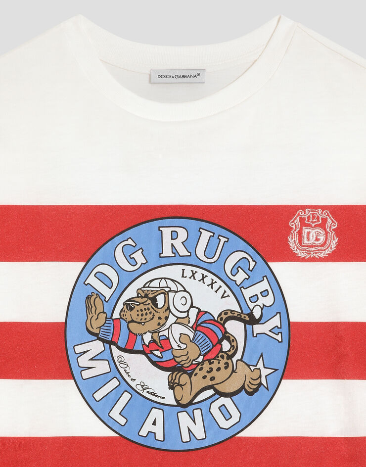 Dolce & Gabbana Jersey t-shirt with military print Multicolor L4JTHVII7JV