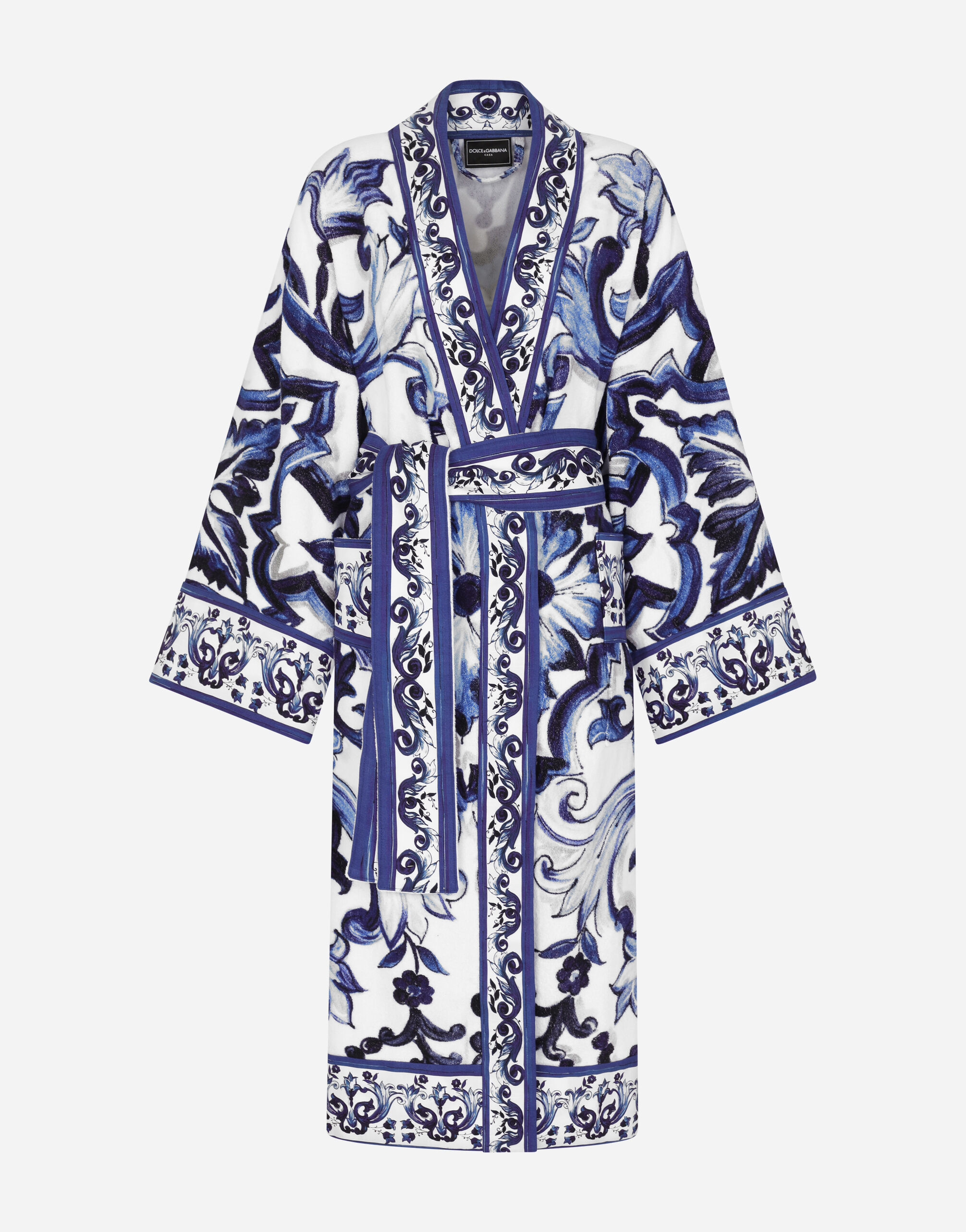 Dolce & Gabbana Terry Cotton Bath Robe Multicolor TCF010TCAGP