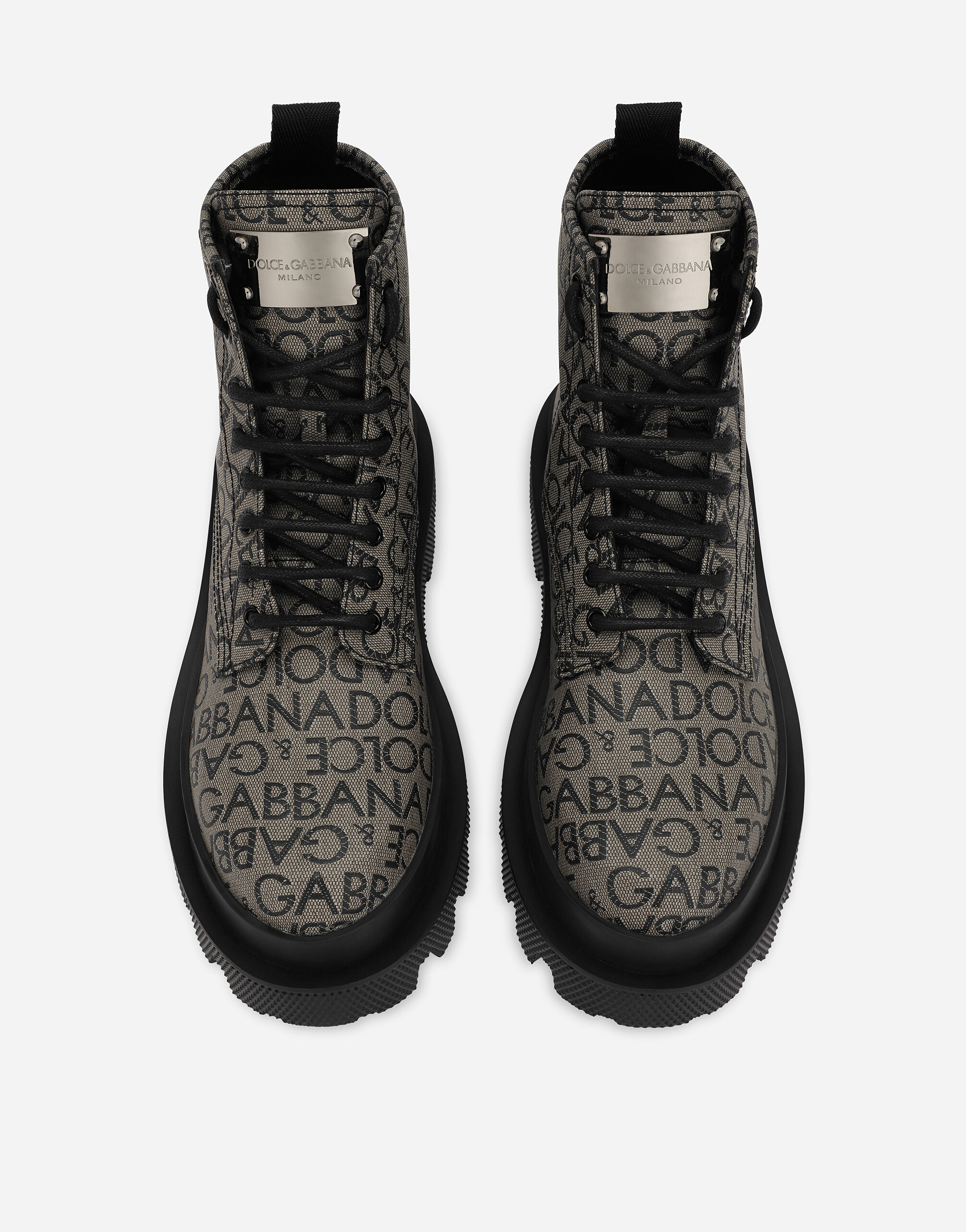 Coated jacquard ankle boots in Multicolor for Men Dolce Gabbana