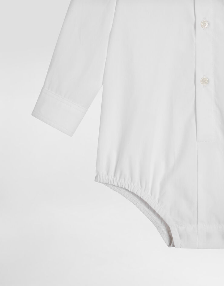 Dolce & Gabbana Poplin bodysuit with DG logo Dolce & Gabbana Poplin bodysuit with DG logo White L11O82G7P1Z
