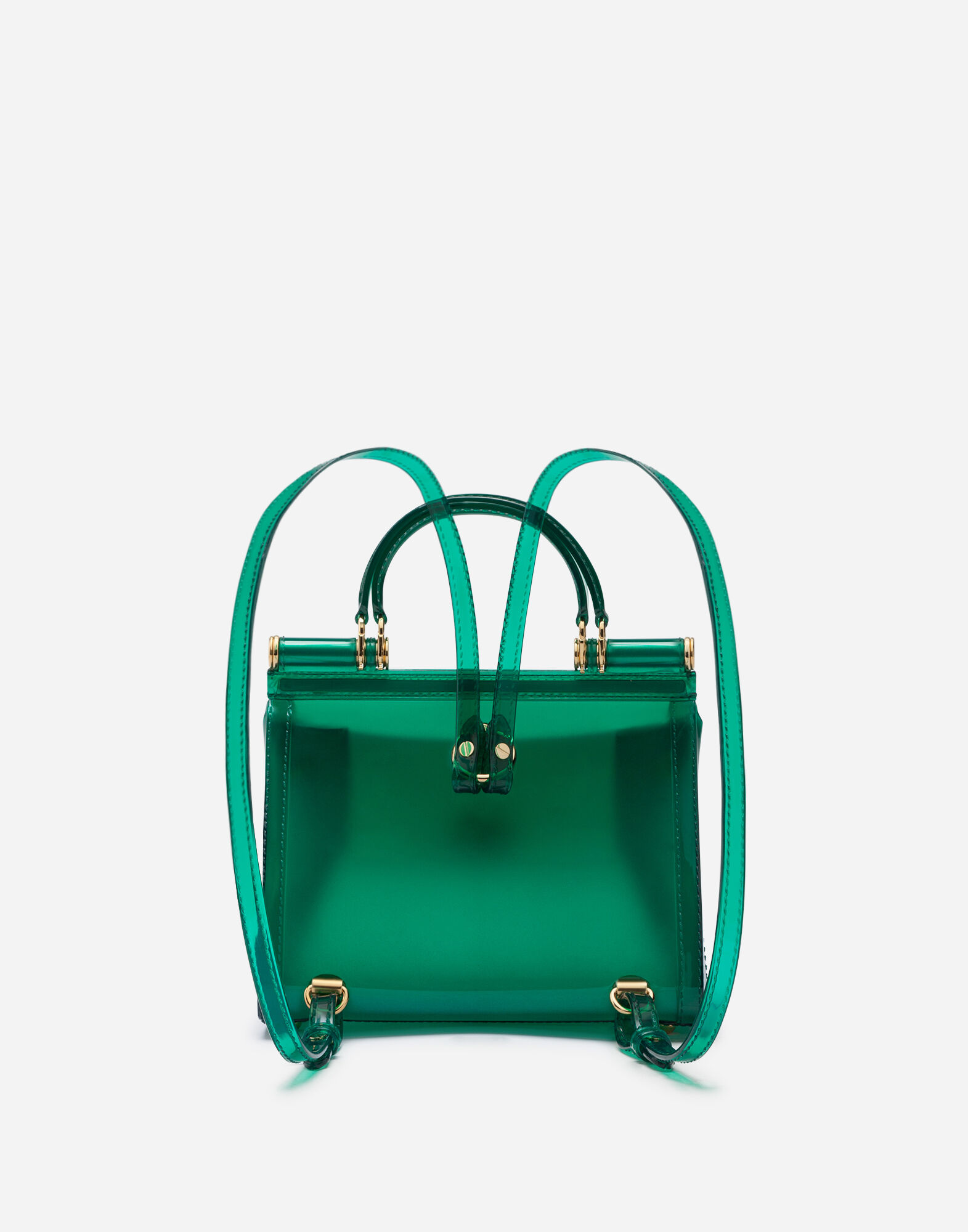 SMALL SICILY BACKPACK IN TRANSPARENT RUBBER