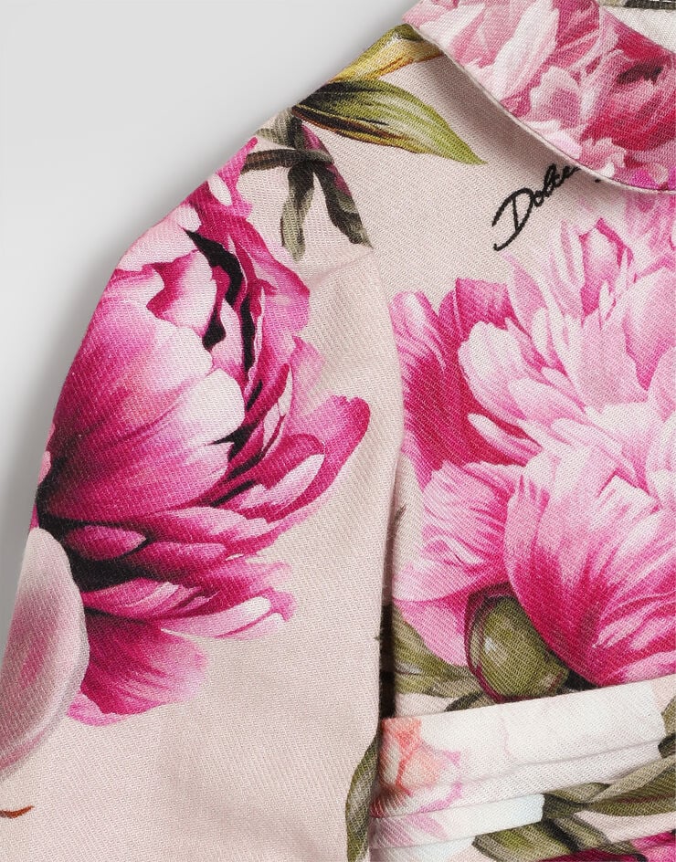 Dolce & Gabbana Peony-print cotton flannel dress Dolce & Gabbana Peony-print cotton flannel dress Multicolor L24DV4G7QZV