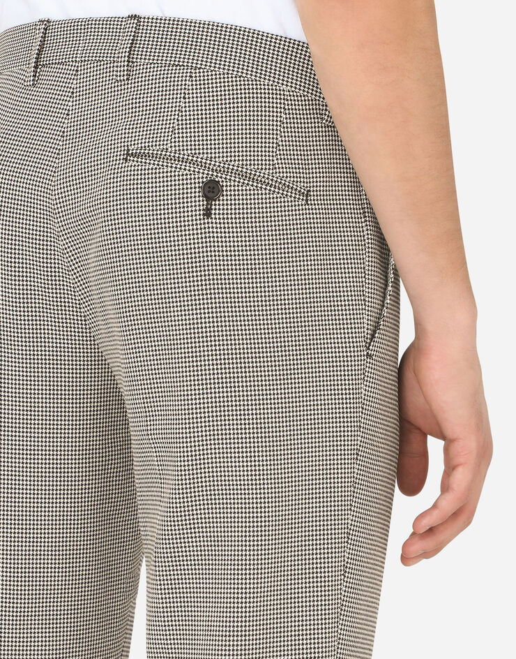 Dolce & Gabbana Cotton houndstooth pants Grey GY5WMTFM6BV