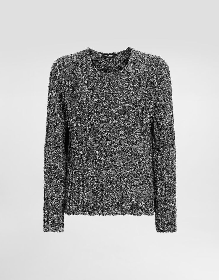 Dolce & Gabbana Crew neck wool pullover Multicolor GXXACTJAM6O