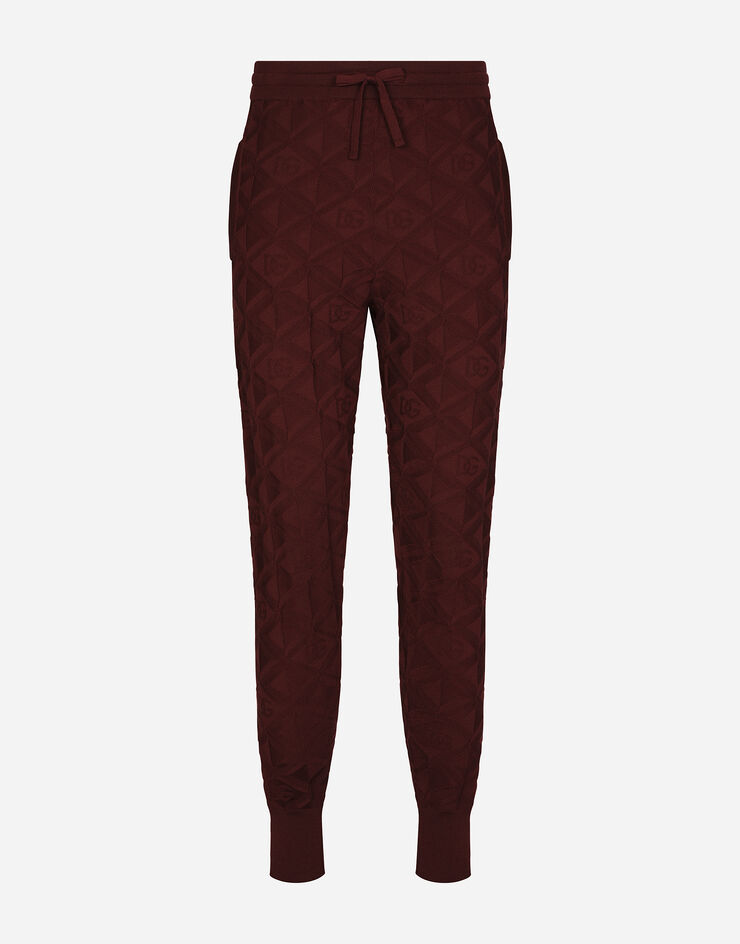 Dolce & Gabbana 3D silk jacquard jogging pants Purple GXM53TJASY1