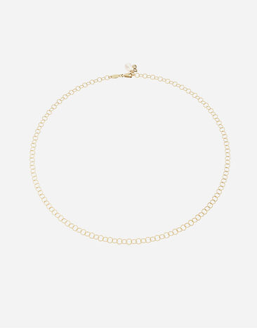 Dolce & Gabbana Rainbow alphabet  18 kt yellow gold twisted wire chain necklace Black WWJS1SXR00S