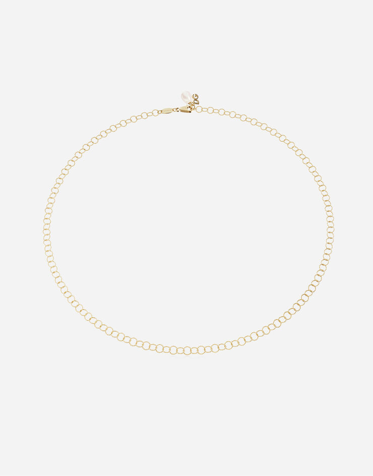 Dolce & Gabbana Rainbow alphabet  18 kt yellow gold twisted wire chain necklace Gold WNNR1GWYEPE
