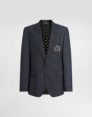 Dolce & Gabbana Single-breasted sicilia light wool glen plaid jacket Multicolor G2TV4ZFQ2O0