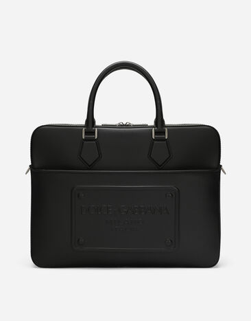 Dolce & Gabbana حقيبة مستندات من جلد عجل بني BM3004A1275