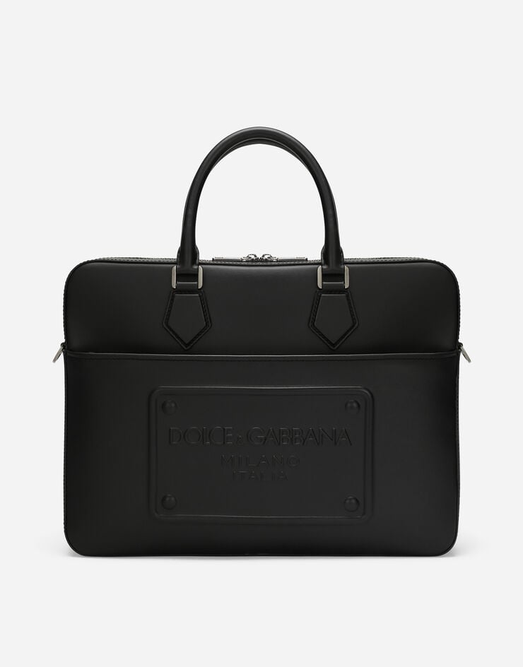 Dolce & Gabbana Attaché-case en cuir de veau Noir BM2298AG218