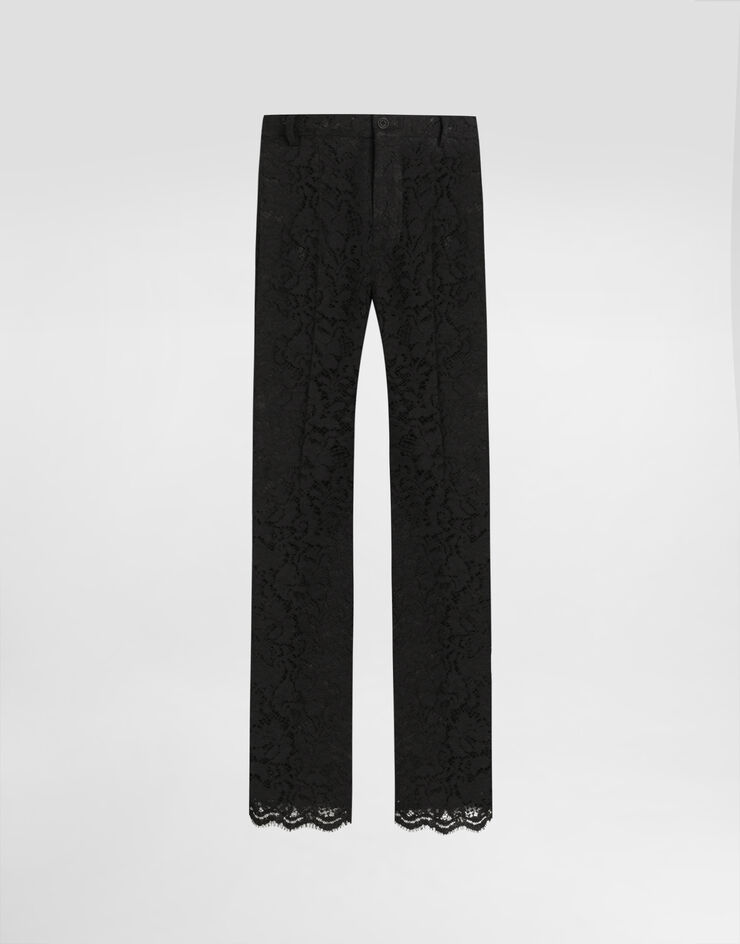 Dolce & Gabbana Cordonetto lace trousers Black GP07CTHLM5E