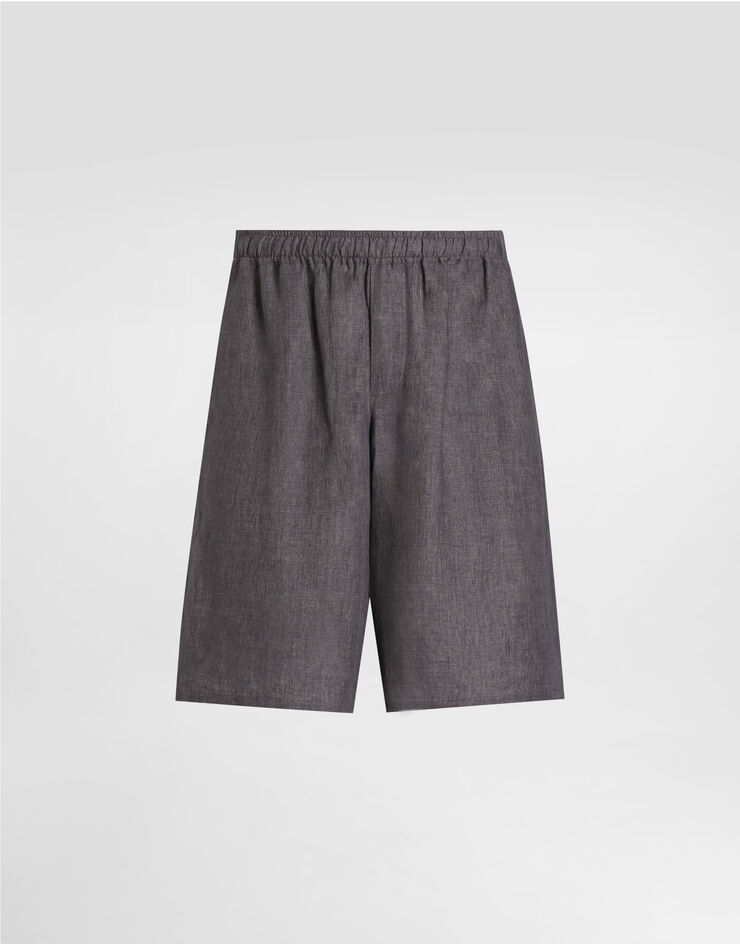 Dolce & Gabbana Hose aus Leinenstoff Grau GV37AZFU4L5