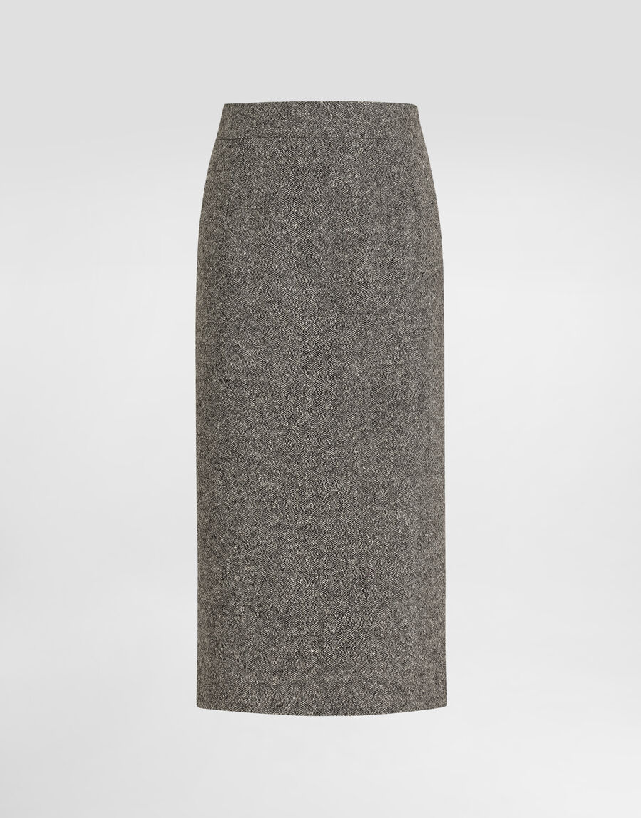Dotted wool skirt