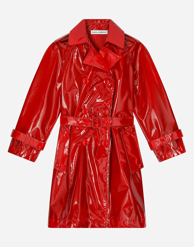 Dolce&Gabbana Trench en tissu enduit Rouge L54C46FUSGD
