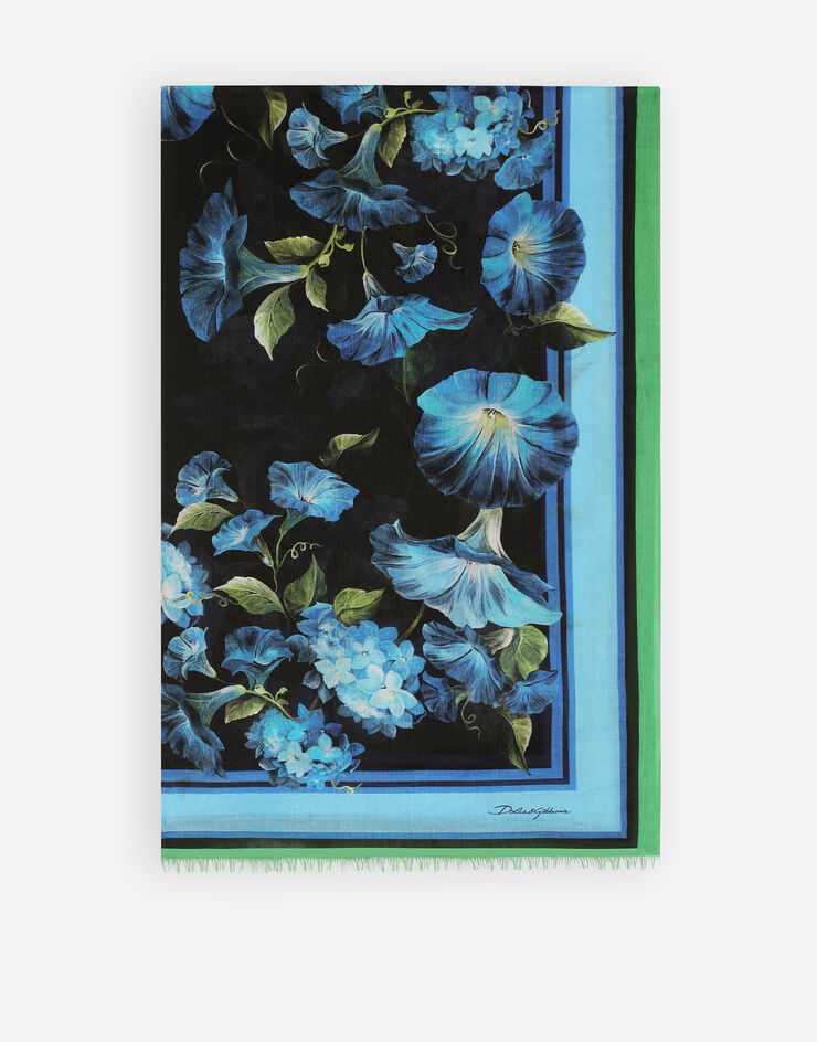Dolce & Gabbana Cotton sarong with bluebell print (110 x 190) Print O4A01JFI5I1