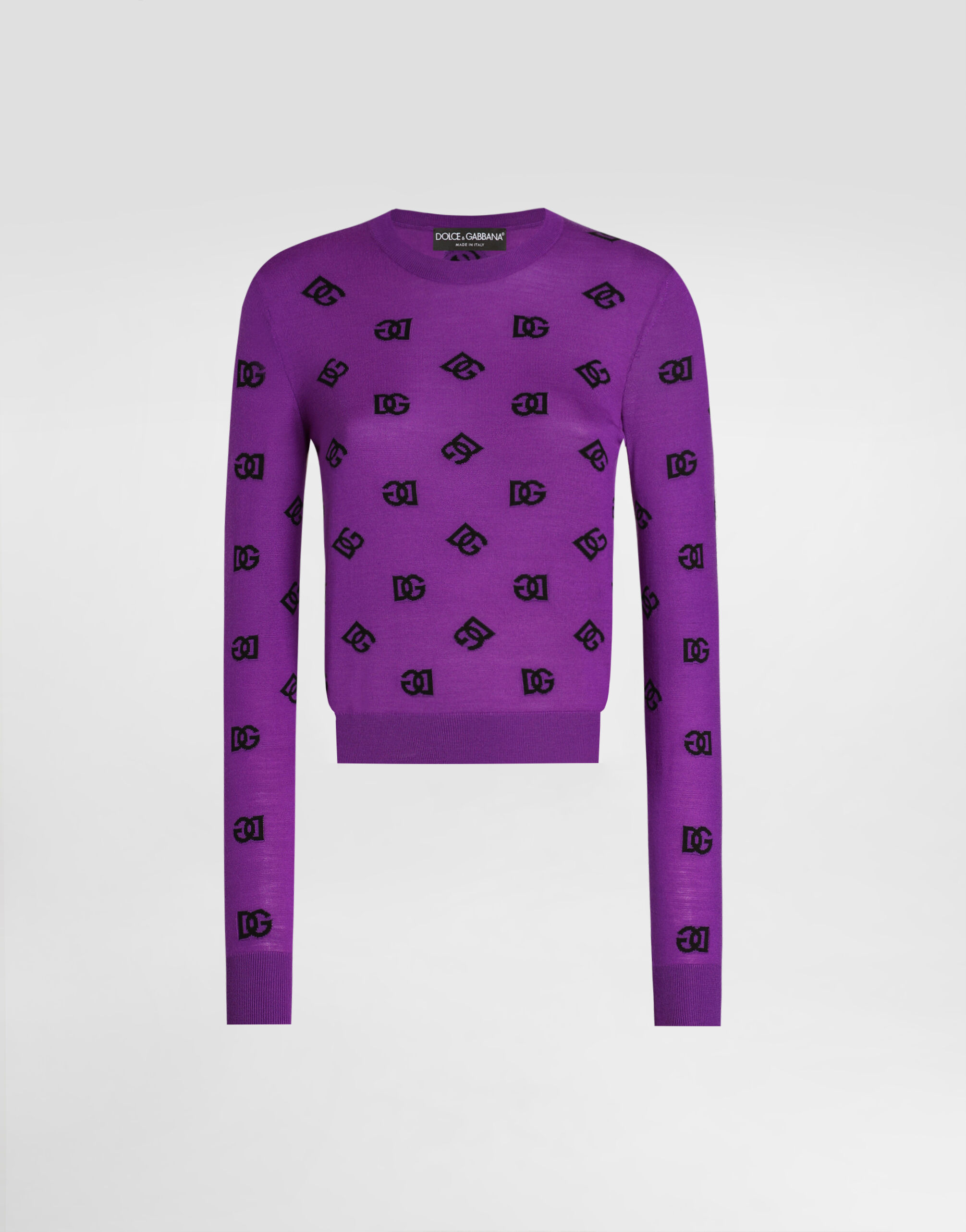 Wool and silk pullover in Multicolor for Women | Dolce&Gabbana® Wool and silk pullover in Multicolor for Women | Dolce&Gabbana®
