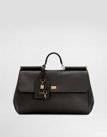 Dolce & Gabbana My Sicily handbag in plongé calfskin Black BB7814B7321