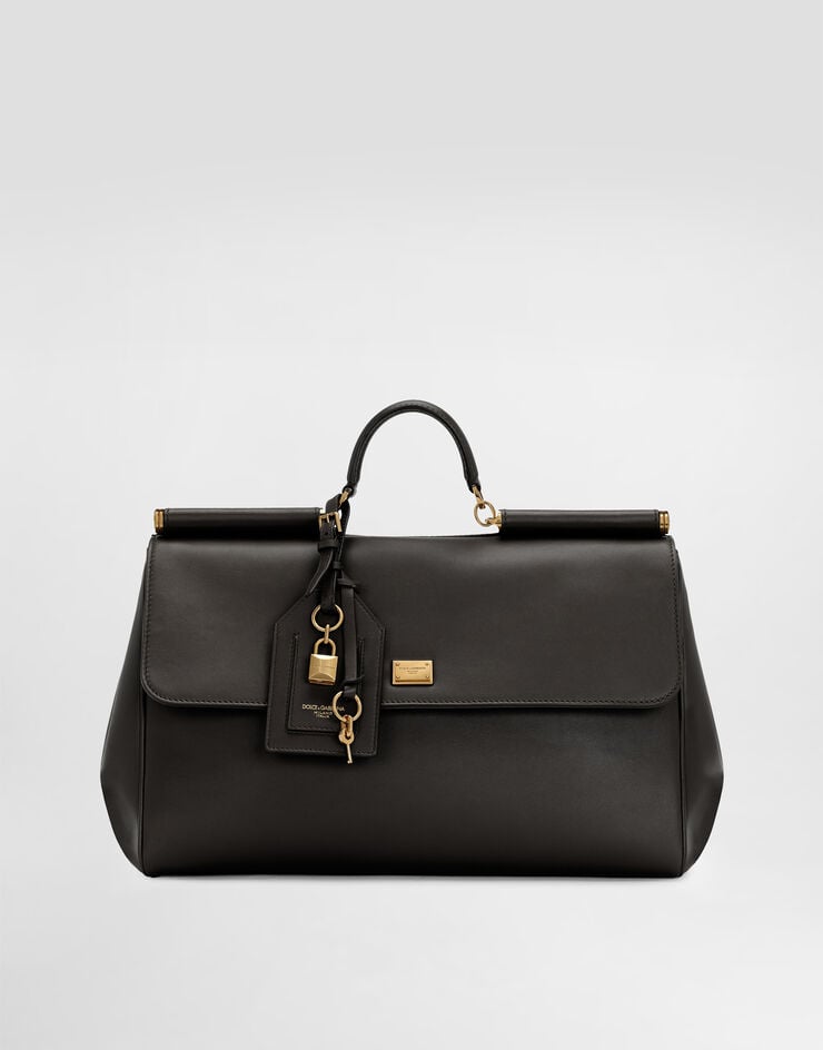 Dolce & Gabbana My Sicily handbag in plongé calfskin Black BB7814B7321