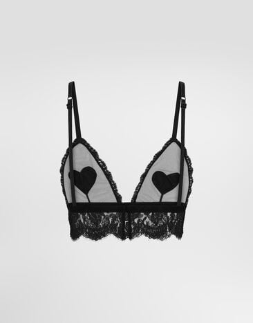 Dolce & Gabbana Tulle and lace bra Black O1D09TON0CL