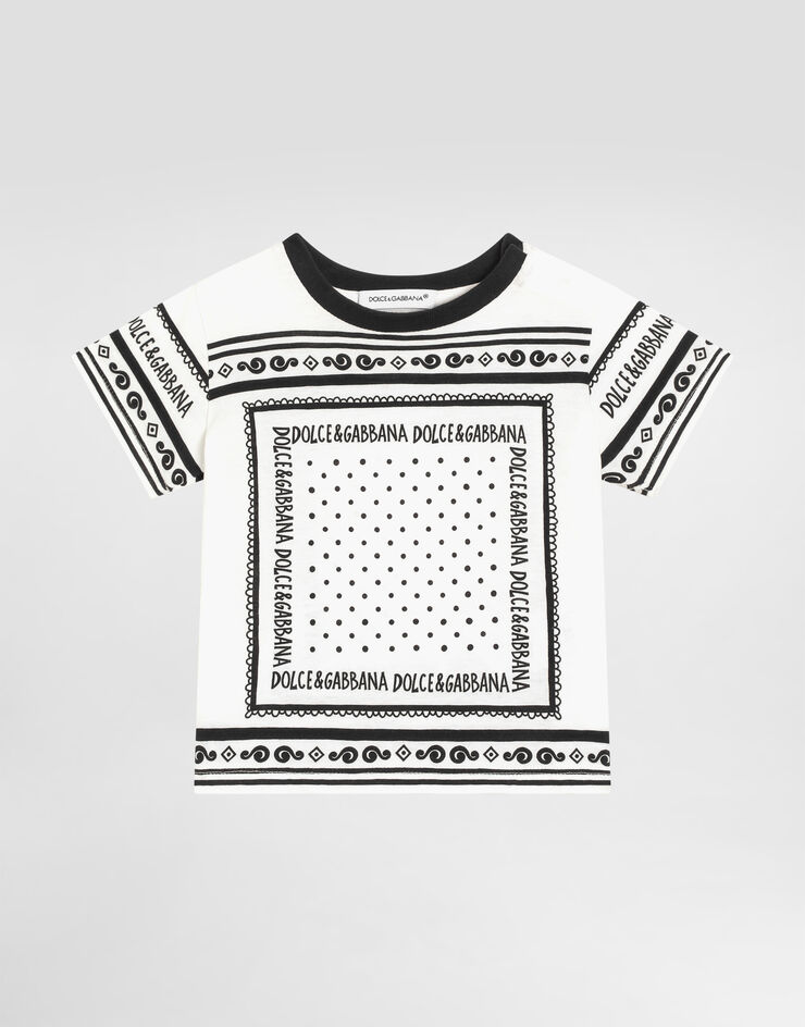 Dolce & Gabbana Jersey T-shirt with bandanna print Print L1JT7WII7FZ