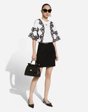 Dolce & Gabbana Large Sicily handbag in dauphine calfskin Black BB6002A1001