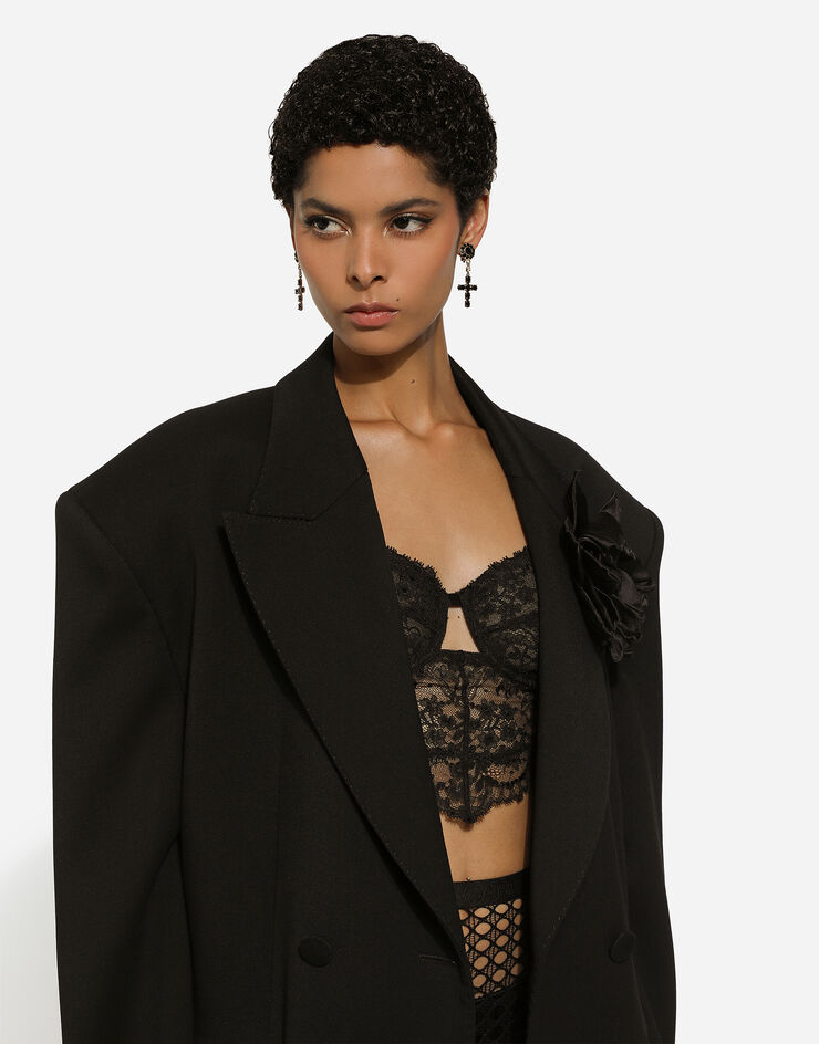 Dolce & Gabbana Pendientes colgantes con cruz Negro WEQ4S3W1111