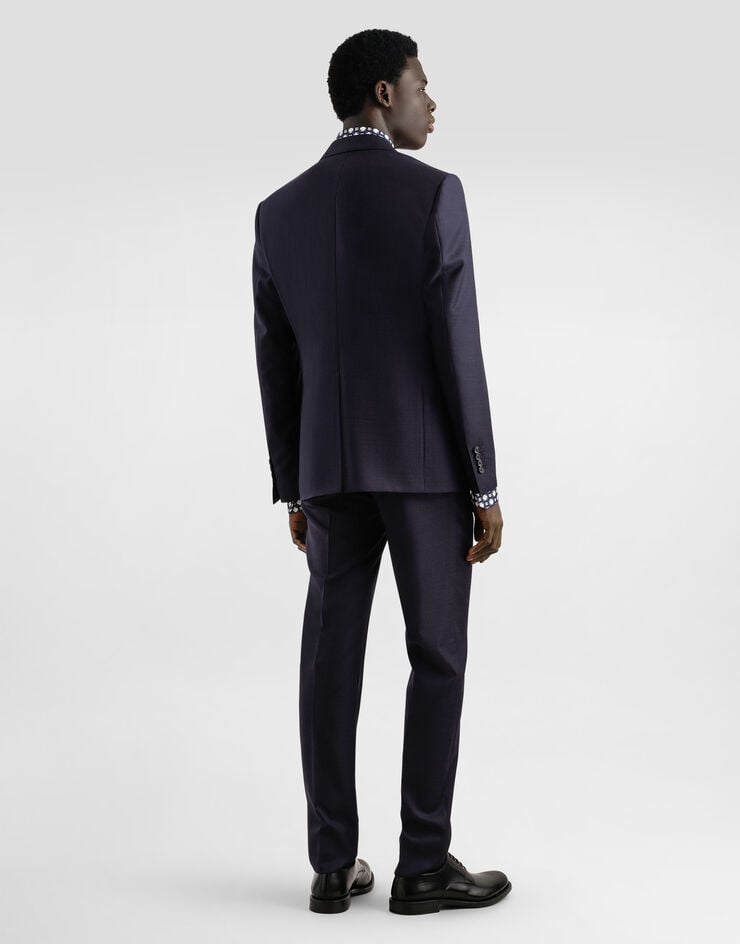 Dolce & Gabbana Single-breasted micro-patterned wool suit Multicolor GK02XTFM2GS